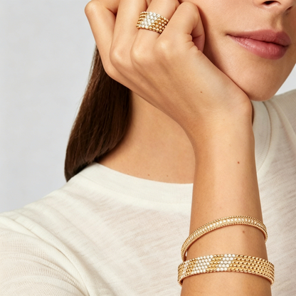 [Amore]  FIVE-ROW DIAMOND BRACELET