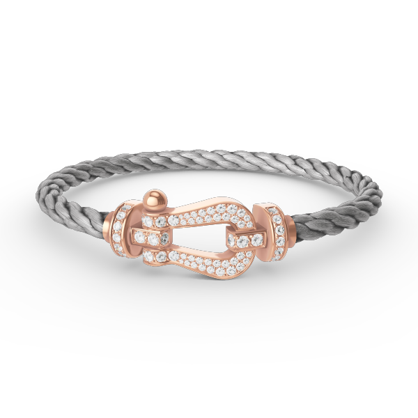[Amore]FORCE LARGE HORSESHOE FULL DIAMOND BRACELET ROSE GOLD