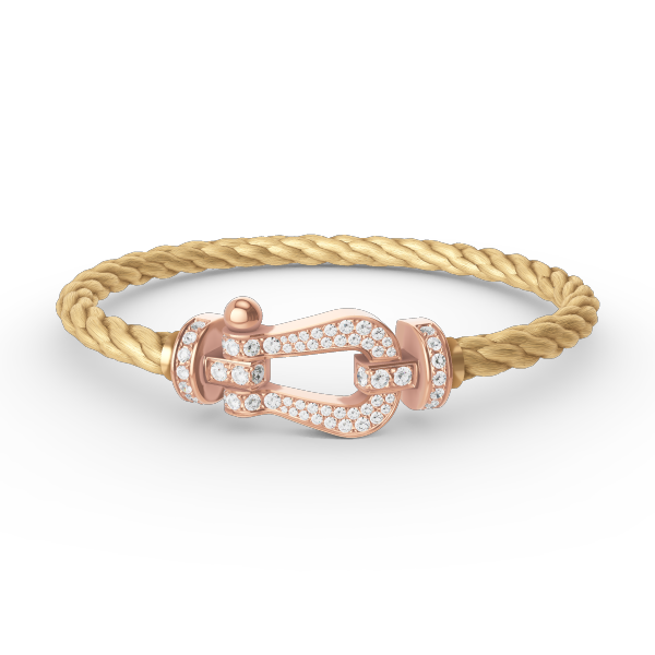 [Amore]FORCE LARGE HORSESHOE FULL DIAMOND BRACELET ROSE GOLD