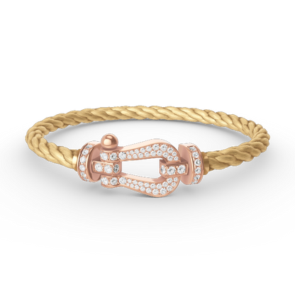 [Amore]FORCE LARGE HORSESHOE FULL DIAMOND BRACELET ROSE GOLD