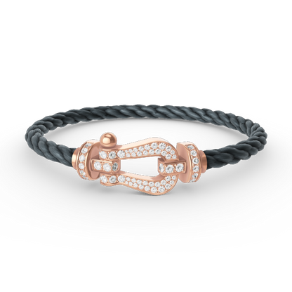 [Amore]FORCE LARGE HORSESHOE FULL DIAMOND BRACELET ROSE GOLD