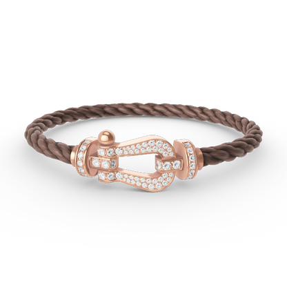 [Amore]FORCE LARGE HORSESHOE FULL DIAMOND BRACELET ROSE GOLD