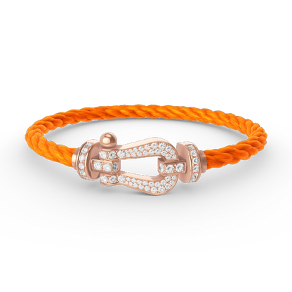 [Amore]FORCE LARGE HORSESHOE FULL DIAMOND BRACELET ROSE GOLD