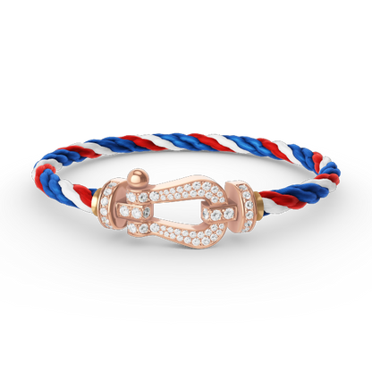 [Amore]FORCE LARGE HORSESHOE FULL DIAMOND BRACELET ROSE GOLD