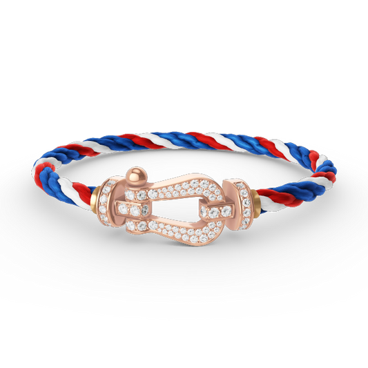 [Amore]FORCE LARGE HORSESHOE FULL DIAMOND BRACELET ROSE GOLD