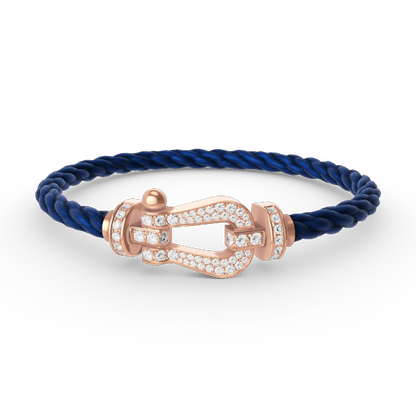 [Amore]FORCE LARGE HORSESHOE FULL DIAMOND BRACELET ROSE GOLD