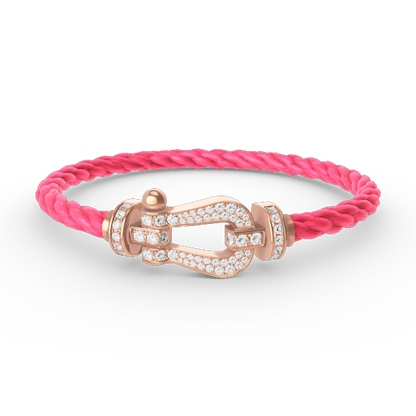 [Amore]FORCE LARGE HORSESHOE FULL DIAMOND BRACELET ROSE GOLD