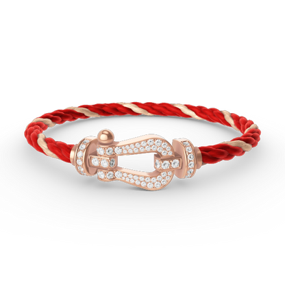 [Amore]FORCE LARGE HORSESHOE FULL DIAMOND BRACELET ROSE GOLD