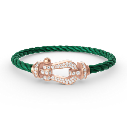 [Amore]FORCE LARGE HORSESHOE FULL DIAMOND BRACELET ROSE GOLD