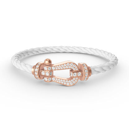 [Amore]FORCE LARGE HORSESHOE FULL DIAMOND BRACELET ROSE GOLD