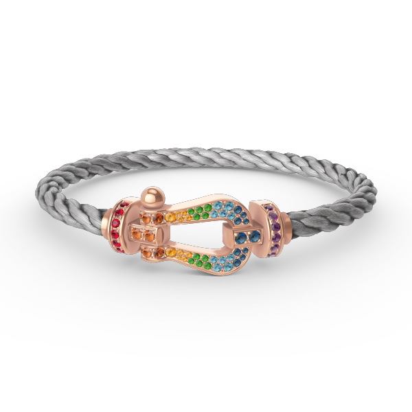 [Amore]FORCE LARGE HORSESHOE  COLORED DIAMOND BRACELET ROSE GOLD
