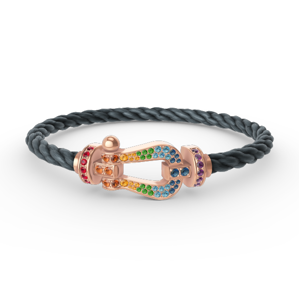 [Amore]FORCE LARGE HORSESHOE  COLORED DIAMOND BRACELET ROSE GOLD
