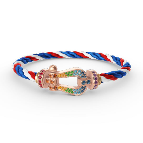[Amore]FORCE LARGE HORSESHOE  COLORED DIAMOND BRACELET ROSE GOLD