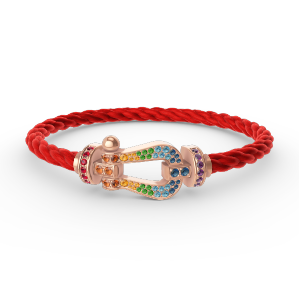 [Amore]FORCE LARGE HORSESHOE  COLORED DIAMOND BRACELET ROSE GOLD