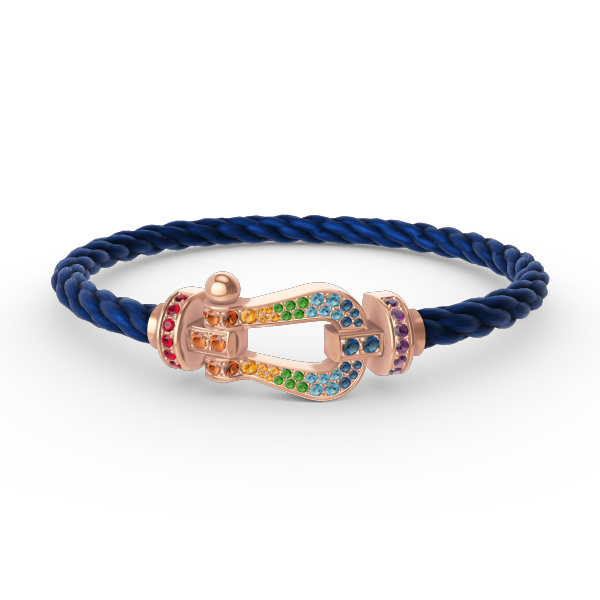 [Amore]FORCE LARGE HORSESHOE  COLORED DIAMOND BRACELET ROSE GOLD
