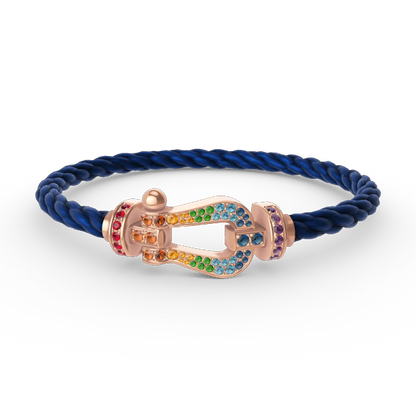[Amore]FORCE LARGE HORSESHOE  COLORED DIAMOND BRACELET ROSE GOLD
