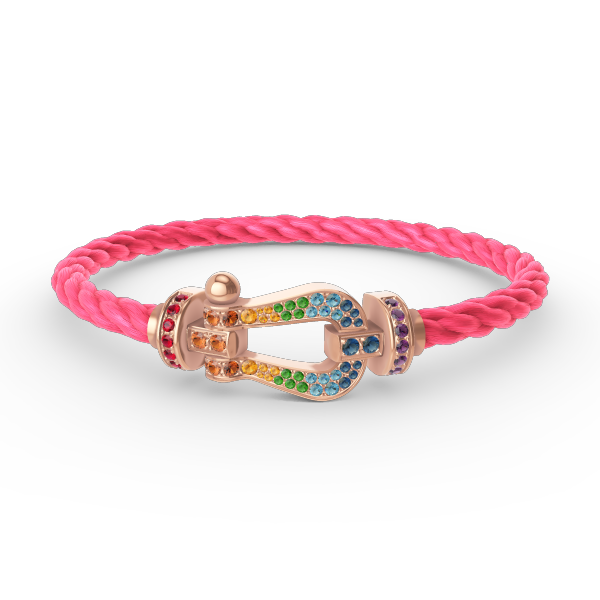 [Amore]FORCE LARGE HORSESHOE  COLORED DIAMOND BRACELET ROSE GOLD