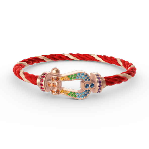 [Amore]FORCE LARGE HORSESHOE  COLORED DIAMOND BRACELET ROSE GOLD