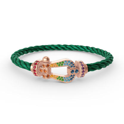 [Amore]FORCE LARGE HORSESHOE  COLORED DIAMOND BRACELET ROSE GOLD