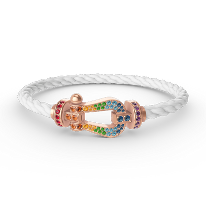[Amore]FORCE LARGE HORSESHOE  COLORED DIAMOND BRACELET ROSE GOLD