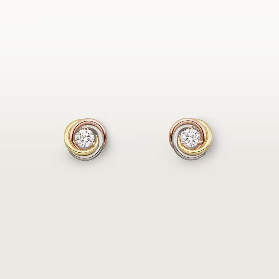 [Amore]TRINITY STUD DIAMOND EARRINGS