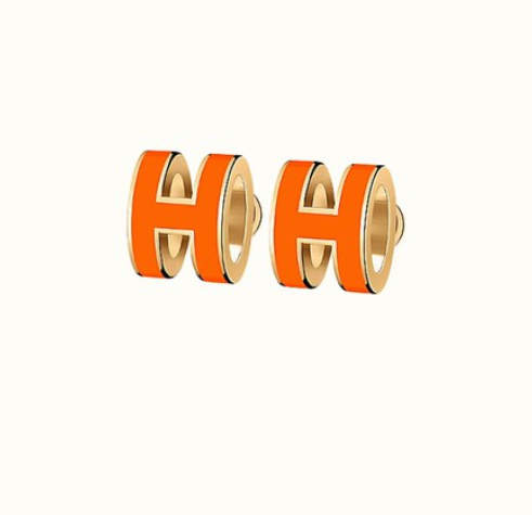 [Amore]MINI POP H EARRINGS ORANGE