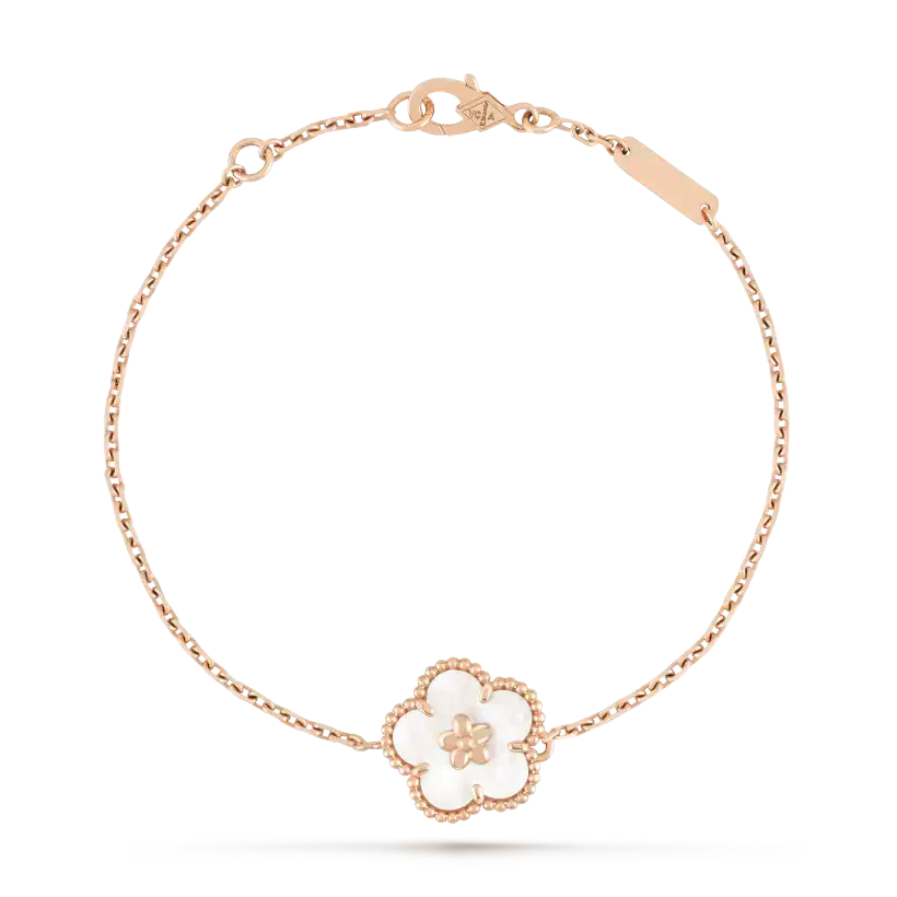 [Amore]LUCKY WHITE MOP PLUM BLOSSOM  BRACELET