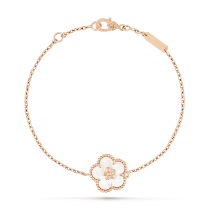 [Amore]LUCKY WHITE MOP PLUM BLOSSOM  BRACELET
