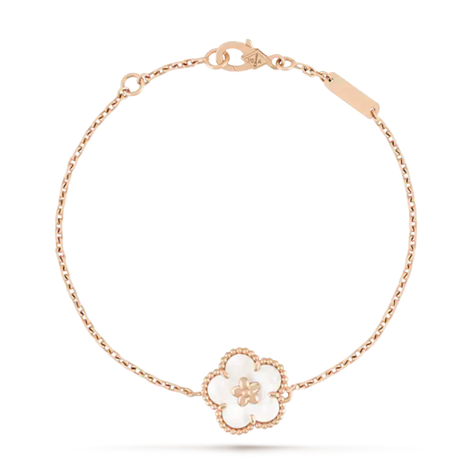 [Amore]LUCKY WHITE MOP PLUM BLOSSOM  BRACELET