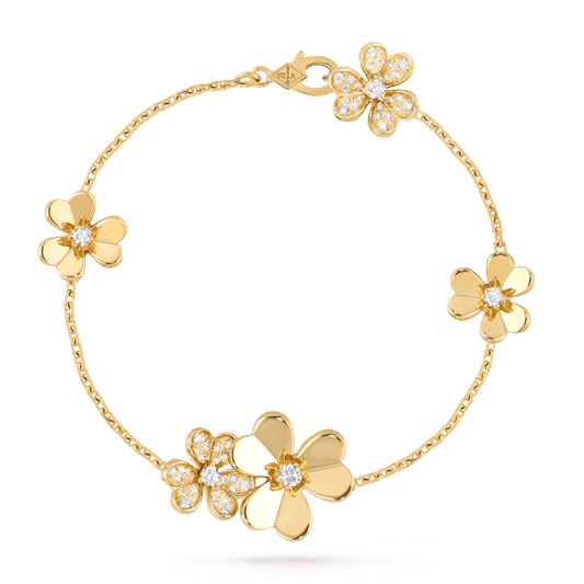 [Amore]FRIVOLE GOLD 5 FLOWERS BRACELET