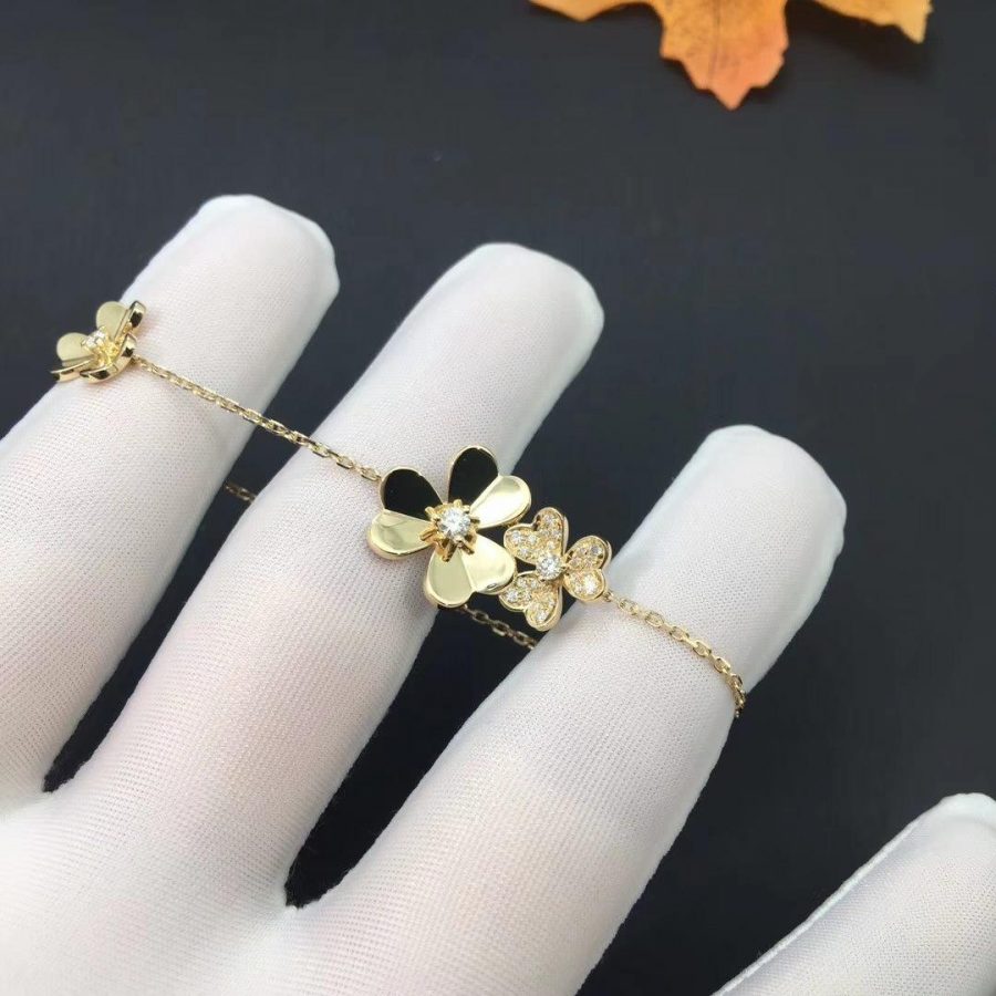 [Amore]FRIVOLE GOLD 5 FLOWERS BRACELET