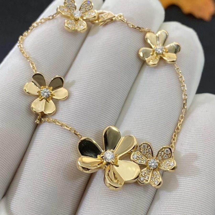 [Amore]FRIVOLE GOLD 5 FLOWERS BRACELET
