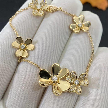 [Amore]FRIVOLE GOLD 5 FLOWERS BRACELET