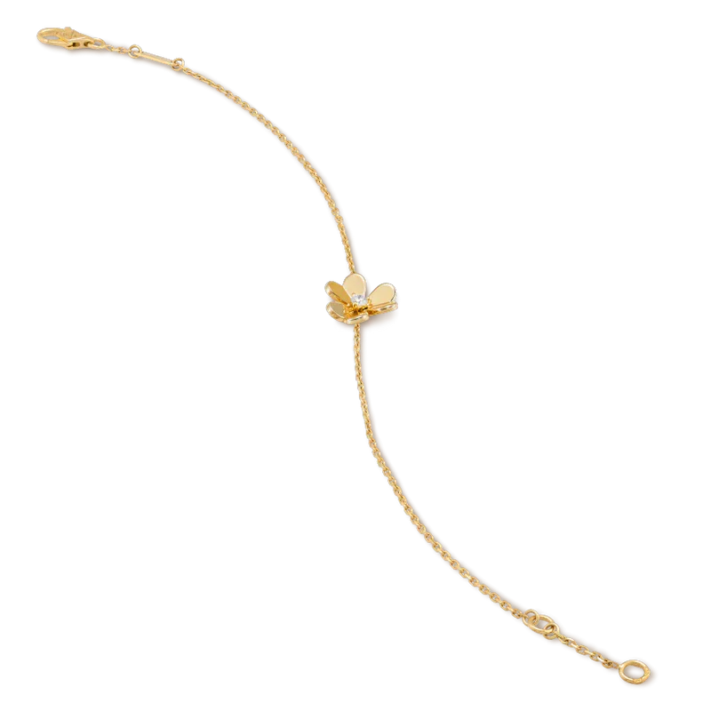 [Amore]FRIVOLE GOLD FLOWER PINK MALACHITE BRACELET