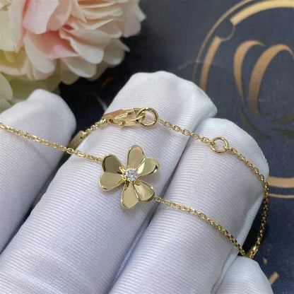 [Amore]FRIVOLE GOLD FLOWER PINK MALACHITE BRACELET