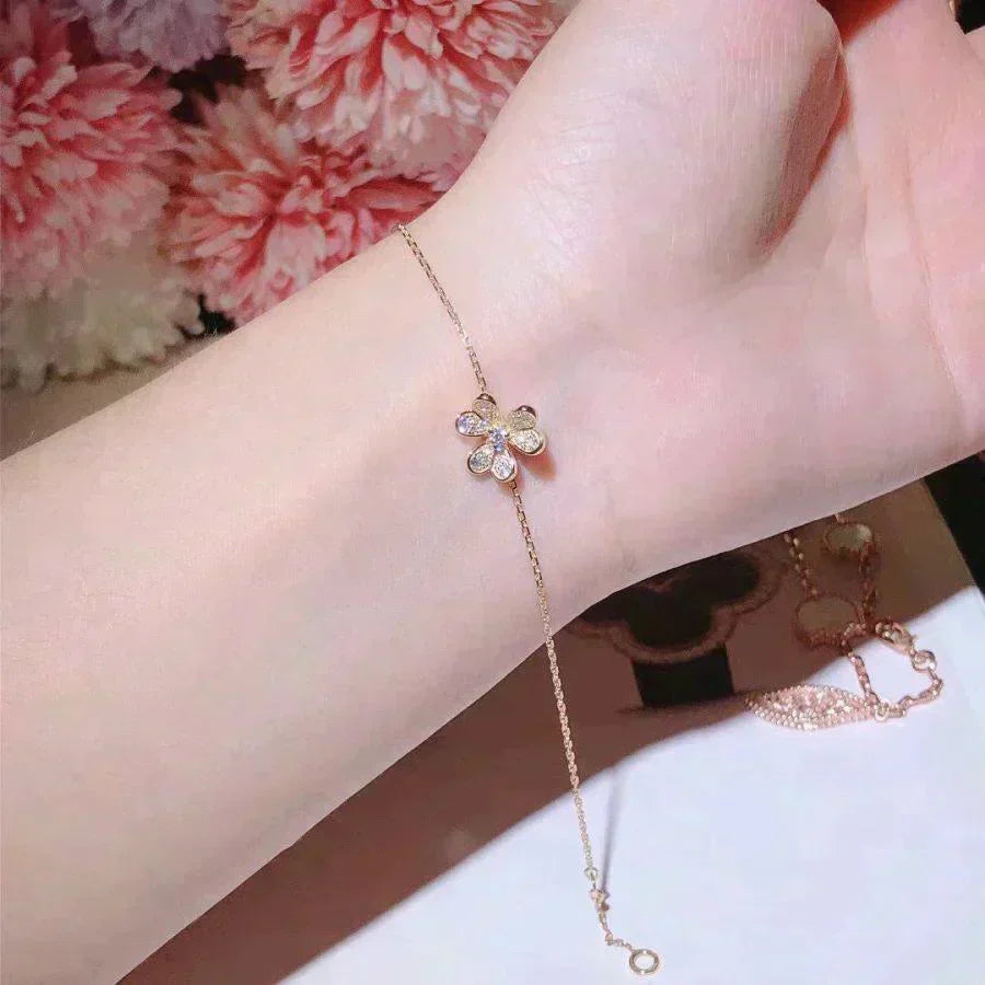 [Amore]FRIVOLE GOLD FLOWER DIAMOND BRACELET