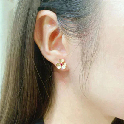 [Amore]FRIVOLE  FLOWER PINK EARRINGS
