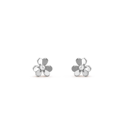[Amore]FRIVOLE MINI SILVER FLOWER EARRINGS