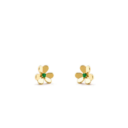 [Amore]FRIVOLE  FLOWER MALACHITE EARRINGS