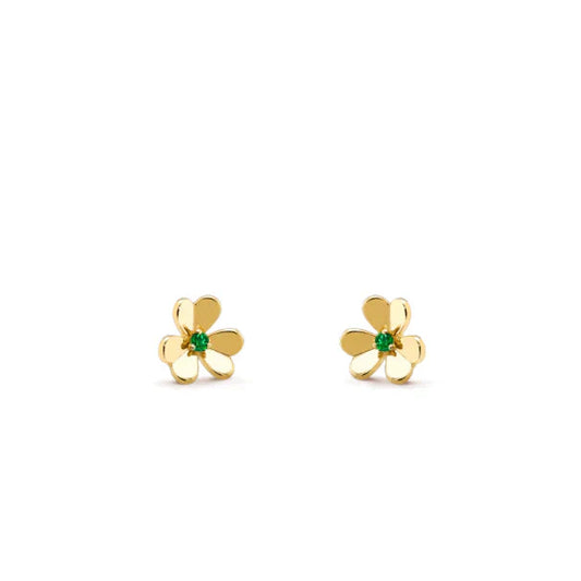 [Amore]FRIVOLE  FLOWER MALACHITE EARRINGS
