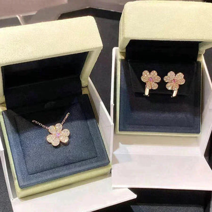[Amore]FRIVOLE ROSE GOLD FLOWER DIAMOND NECKLACE
