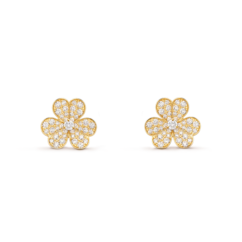 [Amore]FRIVOLE GOLD FLOWER DIAMOND EARRINGS