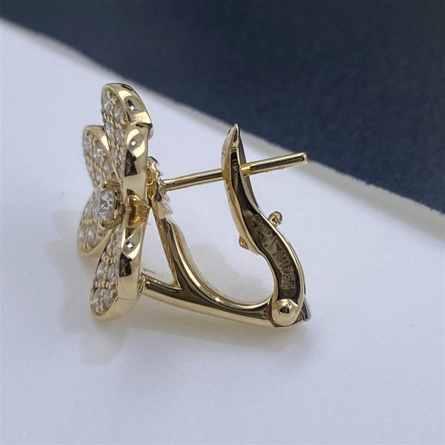 [Amore]FRIVOLE GOLD FLOWER DIAMOND EARRINGS