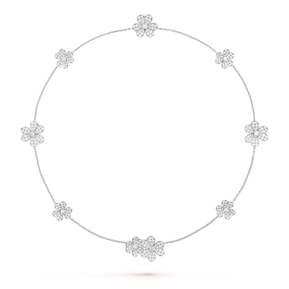 [Amore]FRIVOLE SILVER 9 FLOWERS NECKLACE