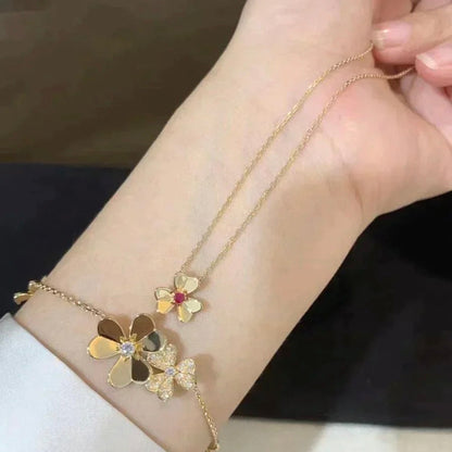 [Amore]FRIVOLE GOLD FLOWER NECKLACE
