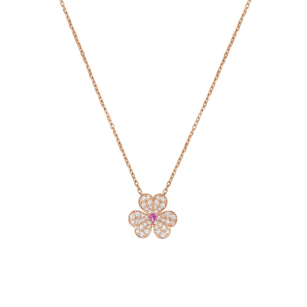 [Amore]FRIVOLE ROSE GOLD FLOWER DIAMOND NECKLACE