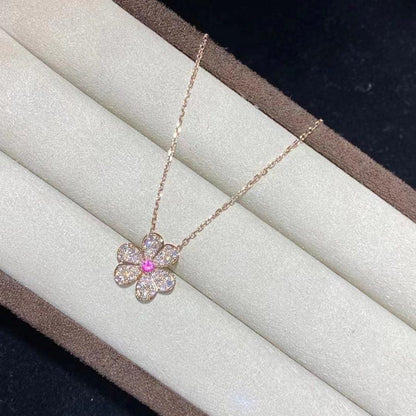 [Amore]FRIVOLE ROSE GOLD FLOWER DIAMOND NECKLACE