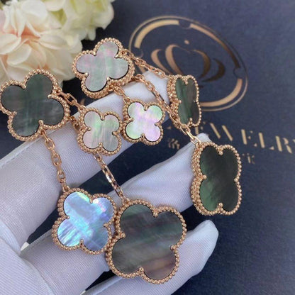 [Amore]CLOVER EARRINGS DARK MOP 4 MOTIFS ROSE GOLD