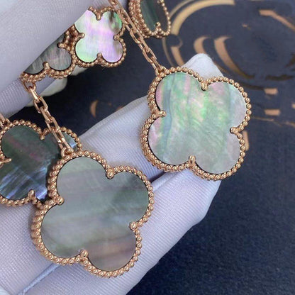[Amore]CLOVER EARRINGS DARK MOP 4 MOTIFS ROSE GOLD