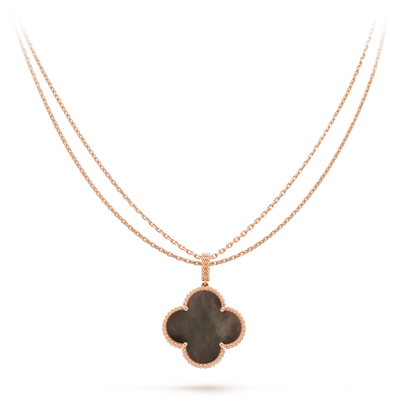 [Amore]CLOVER 25MM GOLD DARK MOP BIG CLOVER NECKLACE